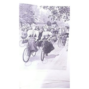 Products: Lady Cyclists In Battersea Park' Full Page From The London Illustrated News 1895