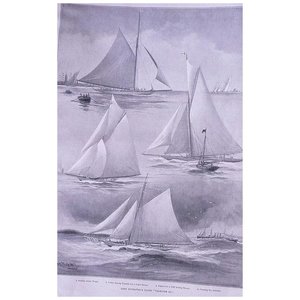 Products: Lord Dunraven's Yacht "VALKYRIE III' Full Page from The London Illustrated News August 1895