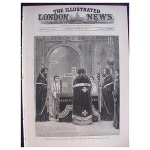 Products: Memorial Service For The Late Emperor Of Russian The Greek Church, Moscow Road, Bayswater' Illustrated London News March 26 1881