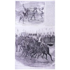 Products: Royal Military Tournament at The Agricultural Hall' Full Page from The London Illustrated News 1892