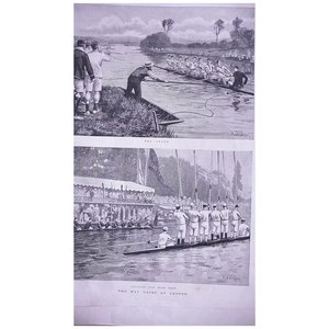The May Races at Oxford' Full Page from The London Illustrated News July 1892