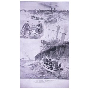 The NAVAL Manoeuvres - Torpedo Practice' 'Full Page from The London Illustrated &hellip;