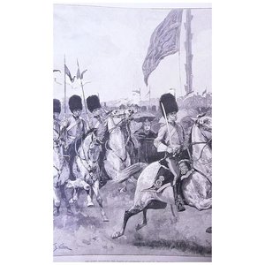 The Queen Reviewing The Troops at Aldershot' Full Page London Illustrated News 1892
