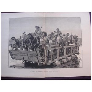 The Transvaal War: Volunteers Crossing The Vaal River' - London Illustrated News&hellip;