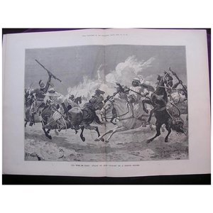 The War In TUNIS: Attack Of Arab Cavalry On A French Square' - Illustrated Londo&hellip;