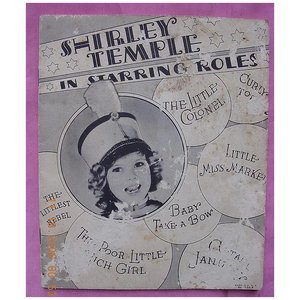 Vintage 1934 Shirley Temple Book In Starring Roles