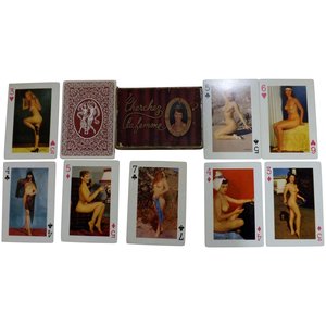 Cherchez La Femme 1940's Nudes King Size Playing Cards