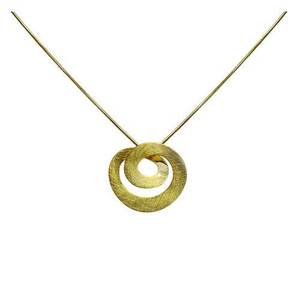 Gifts For Her: Matt gold infinite circles necklace