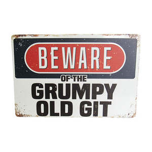 Art tin sign old git