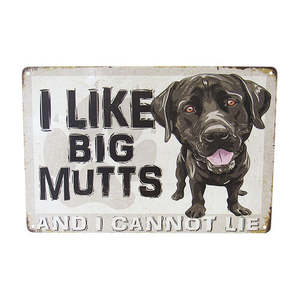 Art tin sign mutts