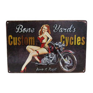 Gifts For Him: Art tin bone yard bikes