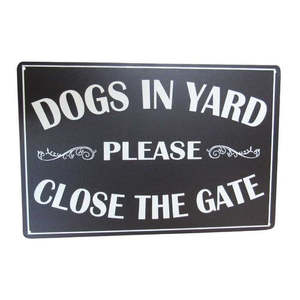 Gifts For Him: Art tin dog in yard