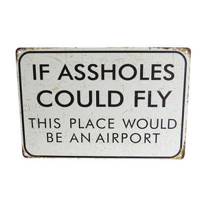 Gifts For Him: Art tin asshole airport