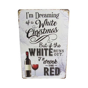 Art tin Christmas Wine
