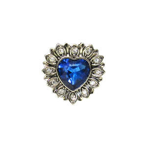 Deep blue heart snap