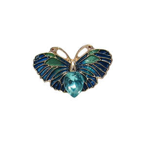 Jewellery: Blue butterfly snap