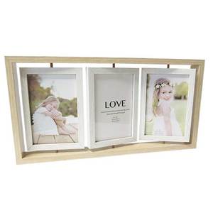 New Arrivals: Beech tones triple white photo frame