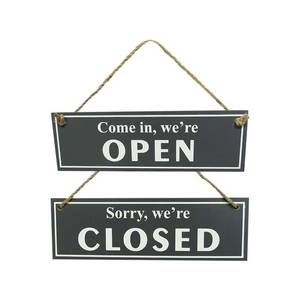 Open and close hanger sign