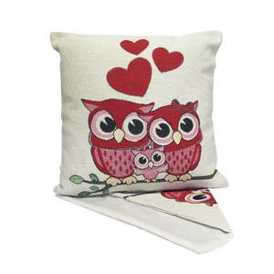 Beach And Summer Fun: Owl family cushion cover