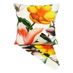 Velvet lily cushion cover