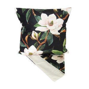 White lotus cushion cover