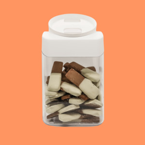 Gingerbread: Bulk Small Gingerbread White Choc Dipped Ginger Fingers 17g 750g BAG