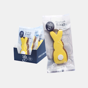 Easter Cookies: Easter Retail Bunny Iced Yellow 28g 24/Slv