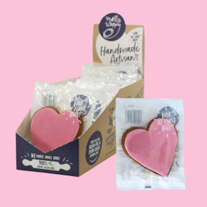 Love At First Bite%C2%AE: Grab'N'Go Gingerbread Pink Heart 48g 20/SLV