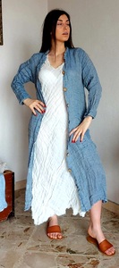 Products: linen button down duster coat