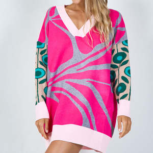 Oversized V Neck Jumper