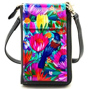 Fashion And Accessories: NZ Artwork Cell Phone Bag - Tui Irina