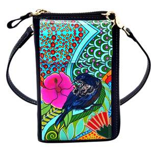 NZ Artwok Cell Phone Bag - Tui Lucia