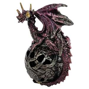 Steampunk: Purple Dragon on Orb (LED Light)