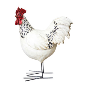 Gifts For Mum: 18cm White Rooster