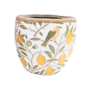 Gifts For Mum: Medium Planter - Vintage Lemon