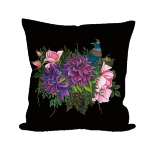 Cushion Covers: NZ Artwork Cushion Cover - Tui with Crown