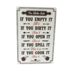 Novelty Signs: Tin Sign - Kitchen Orders