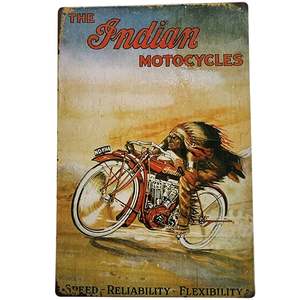 Novelty Signs: Indian Motorcycle Tin Sign
