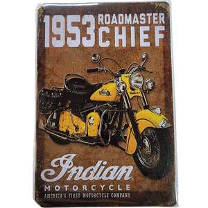 Novelty Signs: Indian Chief Tin Sign