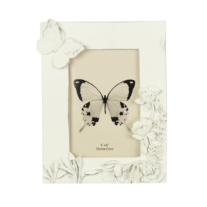 Butterfly and Flowers Photo Frame