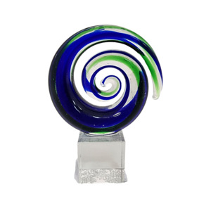New Zealand Made Kiwiana: Glass Koru Spiral Ornament