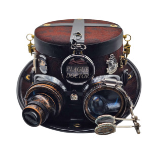 Steampunk Hat - Red Plague Doctor