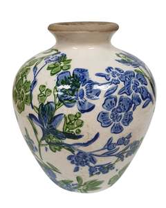 13cm Bud Vase Narrow Bulb - Botanical Blue