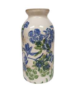 15cm Bud Vase Botanical Blue - Small