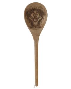 Kitchen: Wooden Spoon Round - Dog Curly