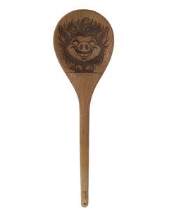 Wooden Spoon Round - Pig