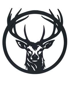 NZ Wall Art Circle - Stags Head