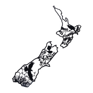 Novelty Signs: NZ Wall Art Map - Large