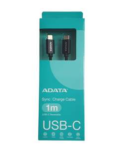 Travel Accessories: Adata 1m USB C to USB C Sync/Charge Cable