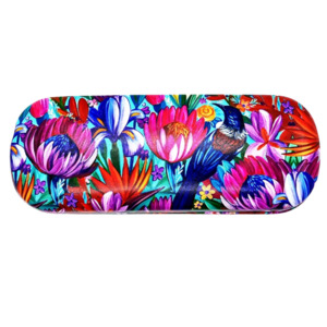 Fashion And Accessories: NZ Artwork Glasses Case - Tui Floral